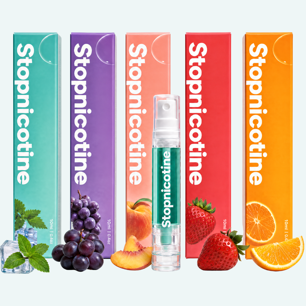 StopNicotine Smilekit – Frischer Atem schon Sekunden nach dem Rauchen | 10 ml & 150+ Sprühstöße